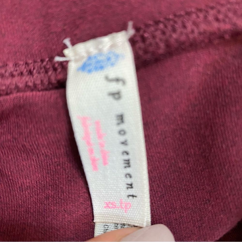 Free People Women’s Cool Rider Leggings Burgundy and Black XS - Picture 9 of 14